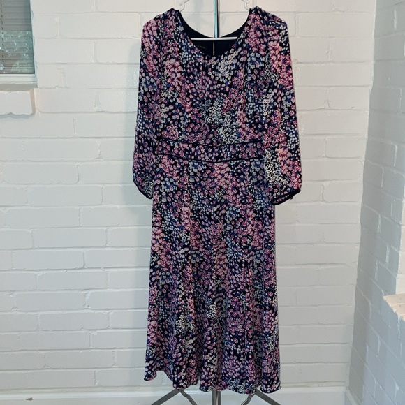 Talbots Dresses & Skirts - Talbots Black Dress with Vibrant Floral Accents